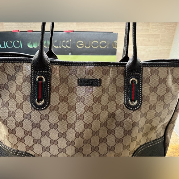 GUCCI GG monogrammed crystal shoulder tote bag - Picture 2 of 15